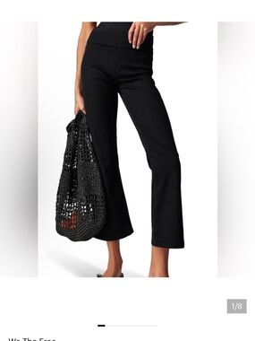 Free people we the free Black pull up Cropped Flare Pants small